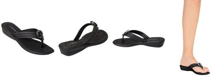 Tamanco Preto em Sinttico com Adereo