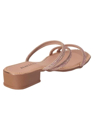 Perfecta - Tamanco Rosê em Sisntético - PERFECTA