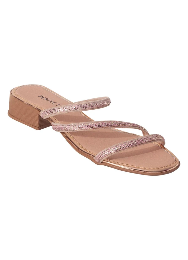 Perfecta - Tamanco Rosê em Sisntético