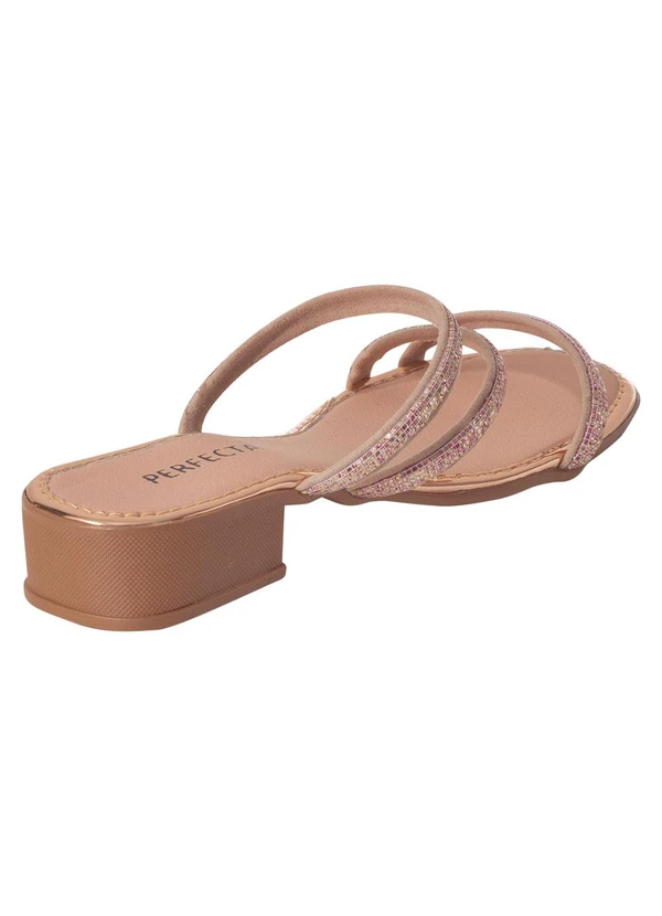 Perfecta - Tamanco Rosê em Sisntético 2