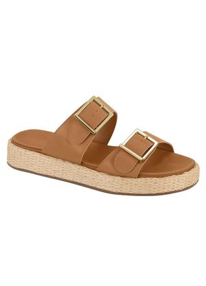 Tamanco Vizzano (Camel) com Detalhe de Fivelas