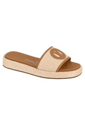 Tamanco Vizzano (Camel) em Tecido Tramado