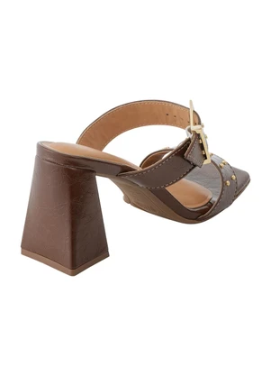 Tamanco Vizzano (Chocolate) em Sintético - VIZZANO