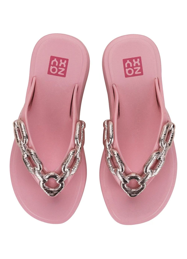 Zaxy - Tamanco Zaxy Chain Rosa 2