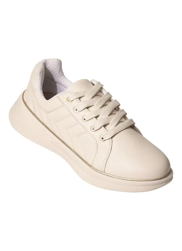 Beira Rio - Tênis Beira Rio Off White em Sintético