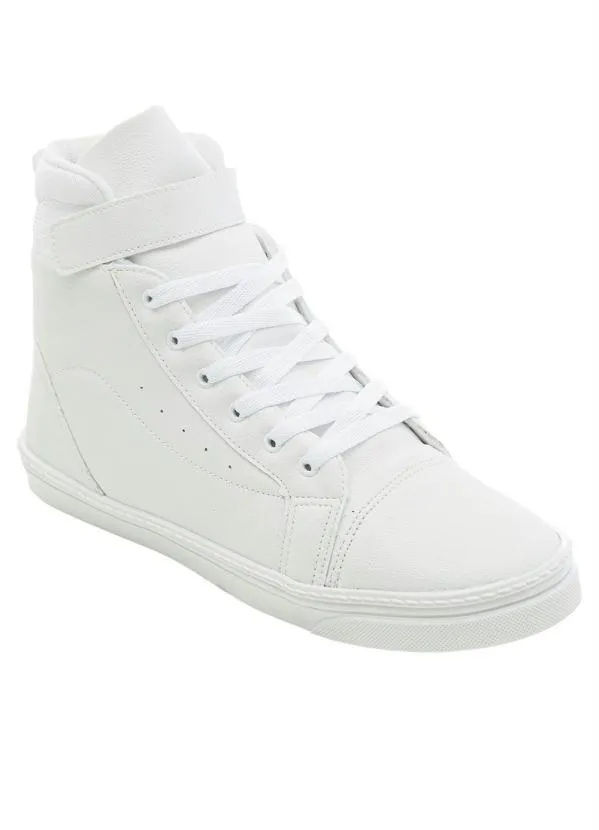Perfecta - Tênis Branco Cano Médio com Velcro