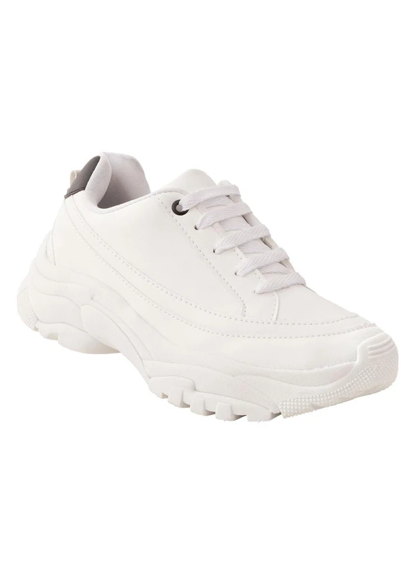Perfecta - Tênis Branco com Detalhe em Sintético