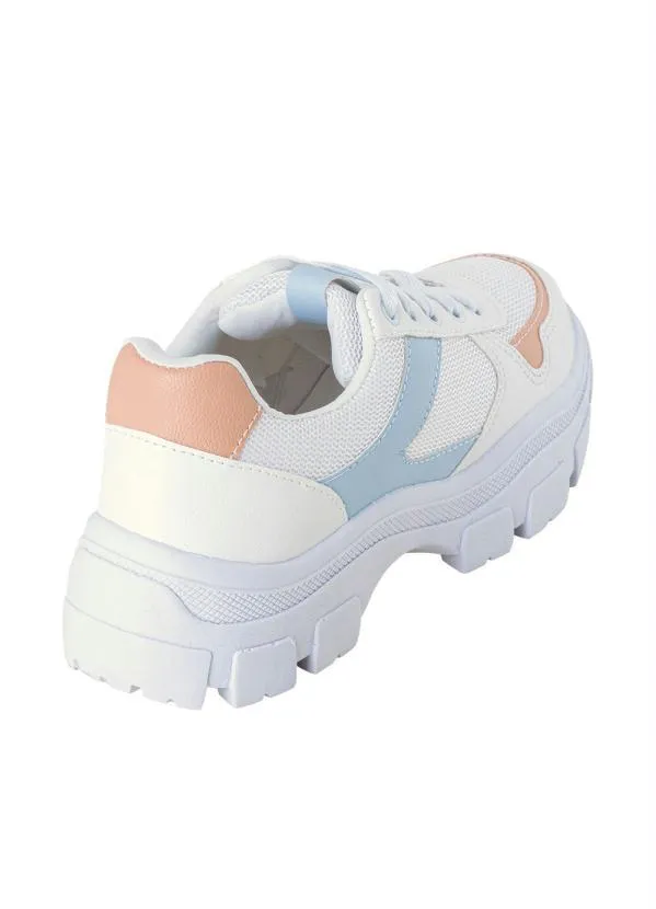 Perfecta - Tênis Branco em Sintético com Mesh 3