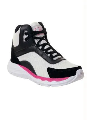 Perfecta - Tênis Cano Médio Branco em Tecido Mesh e Camurça - PERFECTA