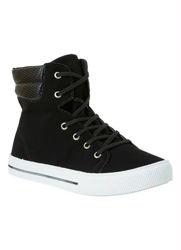 Perfecta - Tênis Cano Médio Preto em Nobuck 3