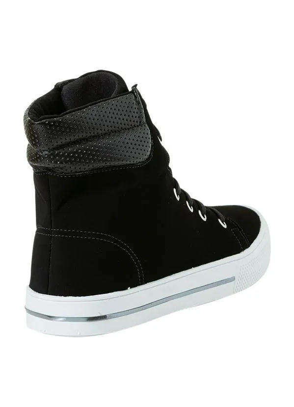 Perfecta - Tênis Cano Médio Preto em Nobuck 4