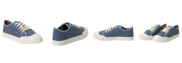 Tnis Casual Azul com Adereo Dourado