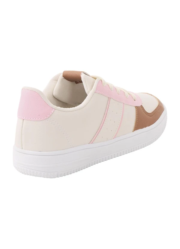 Perfecta - Tênis Casual Bege em Sintético 2