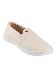 T�nis Casual Branco com Adere�o Dourado
