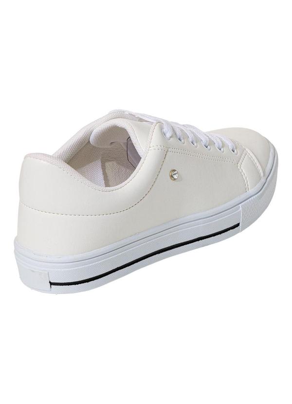Perfecta - Tênis Casual Branco com Detalhe de Strass 2