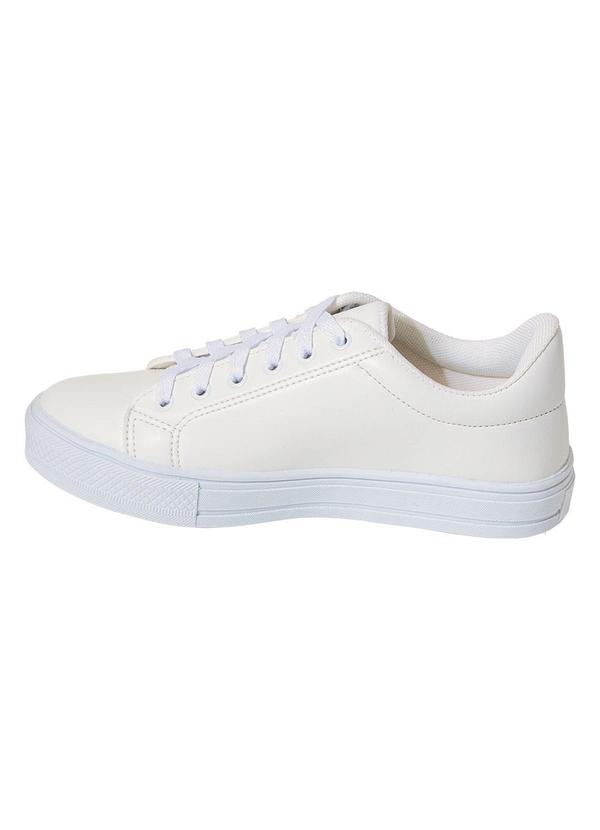Perfecta - Tênis Casual Branco com Detalhe de Strass 3