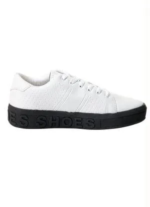 Perfecta - Tênis Casual Branco com Sola Preta - PERFECTA