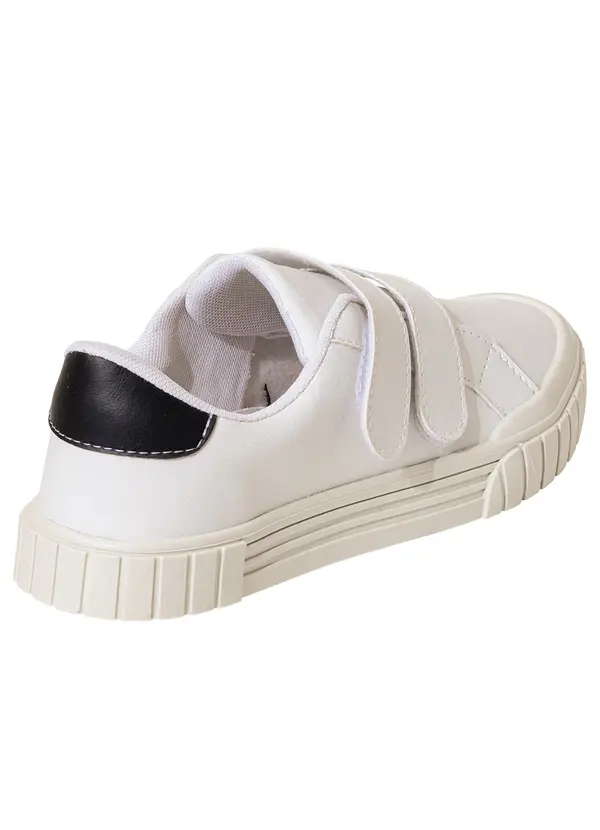 Perfecta - Tênis Casual Branco com Velcro Duplo 2