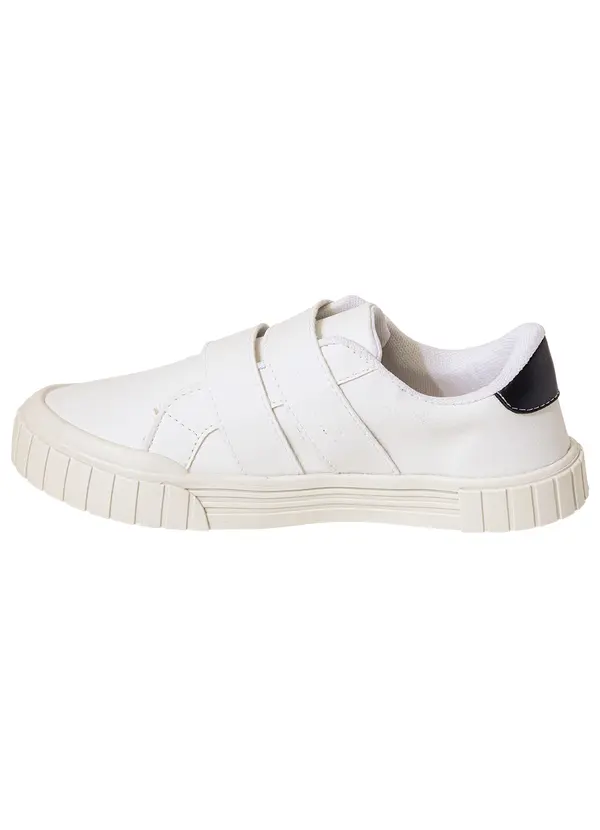 Perfecta - Tênis Casual Branco com Velcro Duplo 3