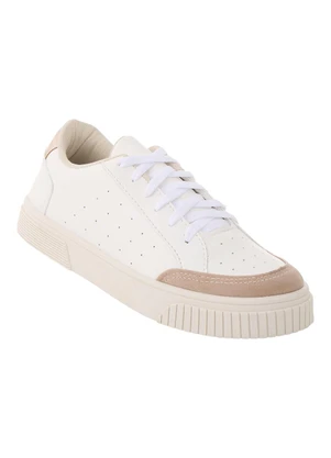 Perfecta - Tênis Casual Branco em Material Sintético - PERFECTA
