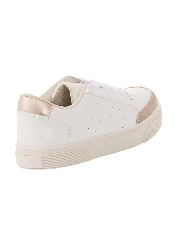 Perfecta - Tênis Casual Branco em Material Sintético 2