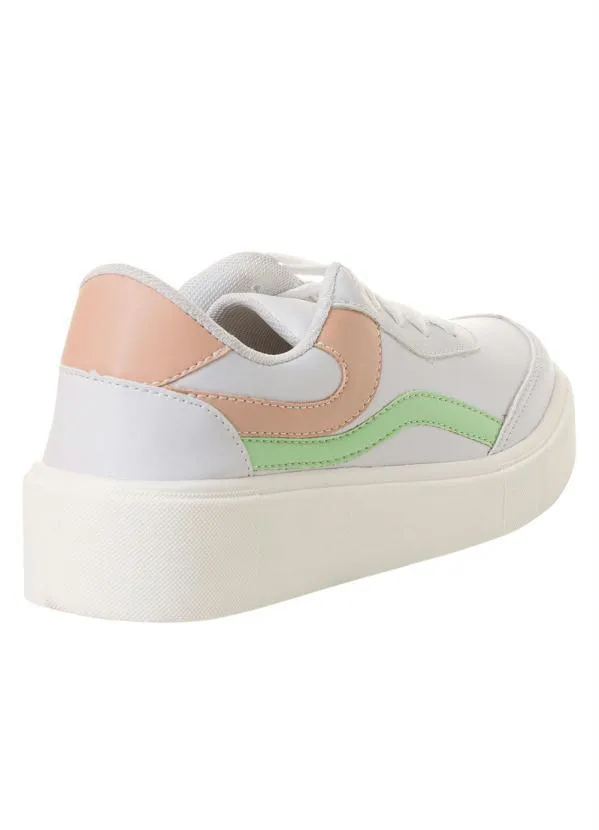 Perfecta - Tênis Casual Branco em Sintético 2