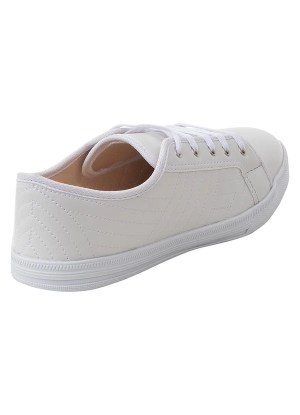 Perfecta - Tênis Casual Branco em Sintético 2