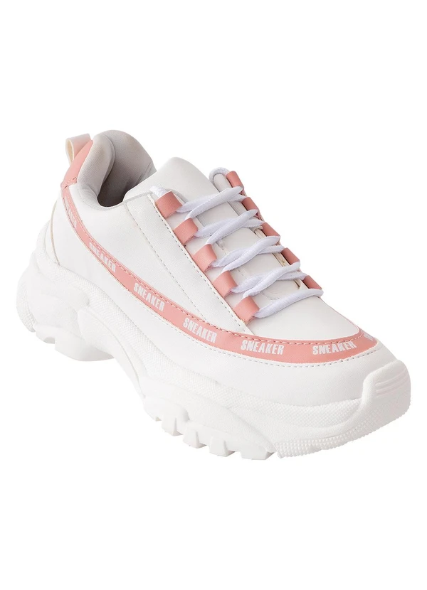 Perfecta - Tênis Casual Branco em Sintético