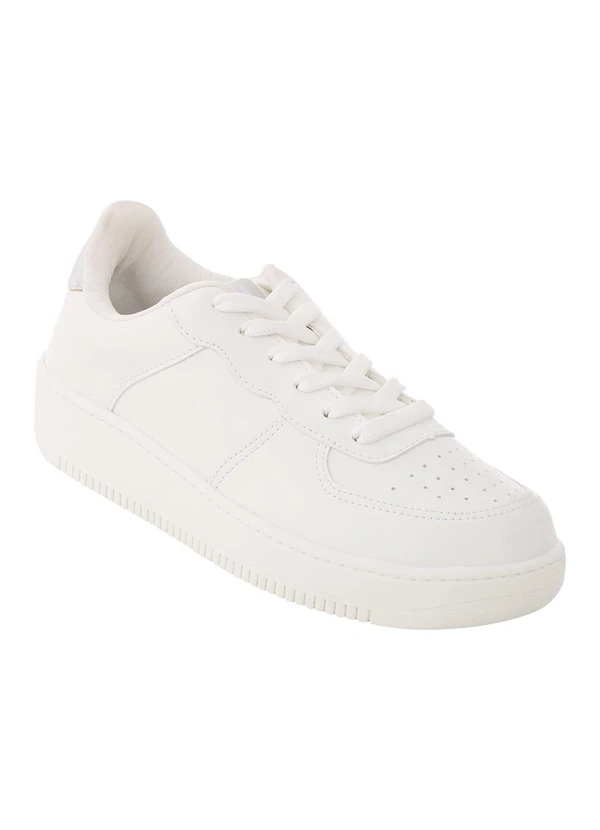 Perfecta - Tênis Casual Branco em Sintético 4