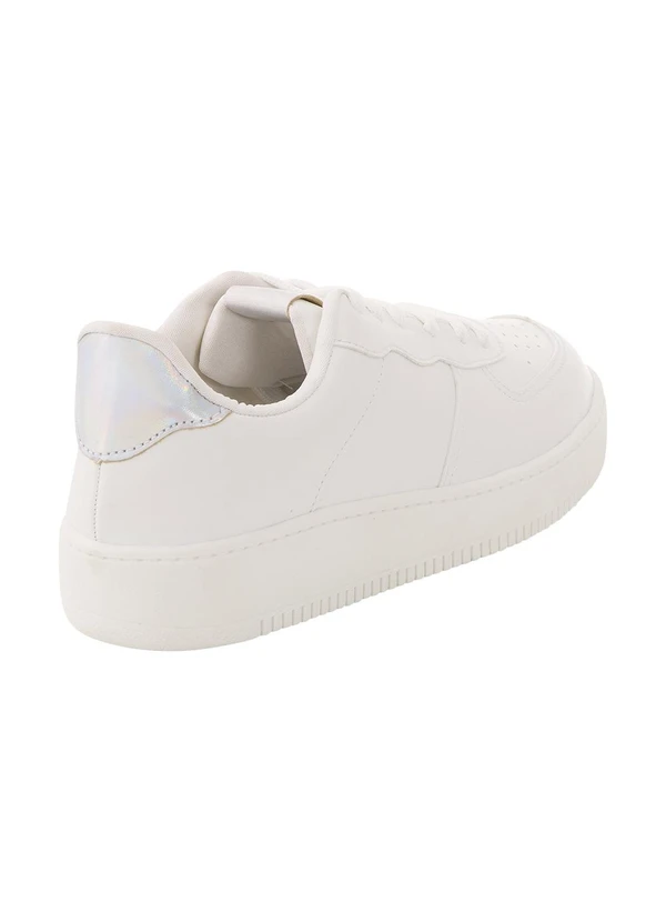 Perfecta - Tênis Casual Branco em Sintético 5