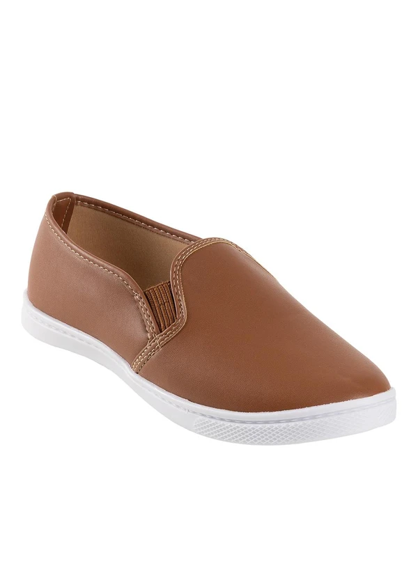 Perfecta - Tênis Casual Caramelo com Elástico