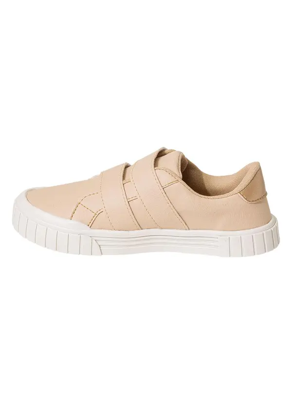 Perfecta - Tênis Casual Creme com Velcro Duplo 3