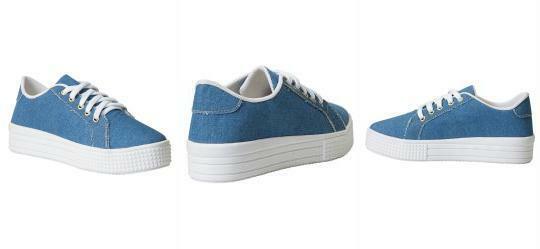 T�nis Casual em Tecido Jeans Azul