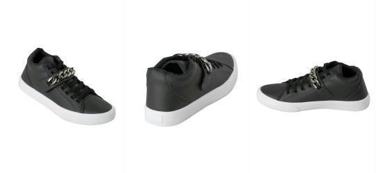 Tnis Casual Preto com Detalhe de Corrente