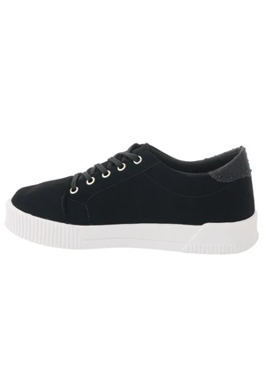 Perfecta - Tênis Casual Preto com Detalhe de Strass - PERFECTA