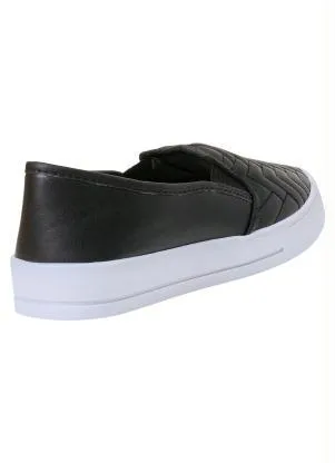 Perfecta - Tênis Casual Preto com Elástico - PERFECTA