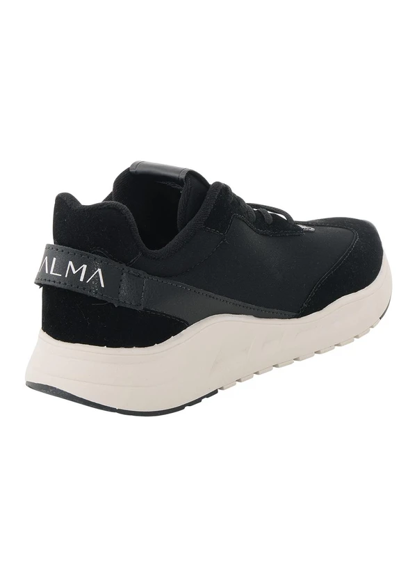 Perfecta - Tênis Casual Preto em Tecido com Sintético 2