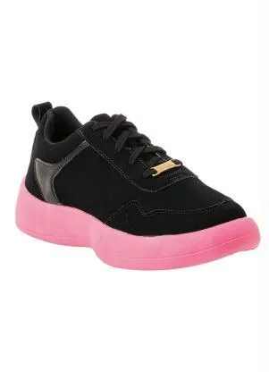 Perfecta - Tênis Casual Rosa em Nobuck - PERFECTA