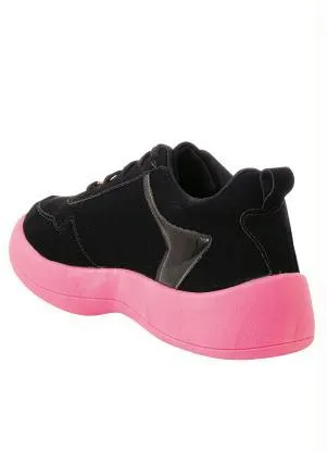 Perfecta - Tênis Casual Rosa em Nobuck - PERFECTA