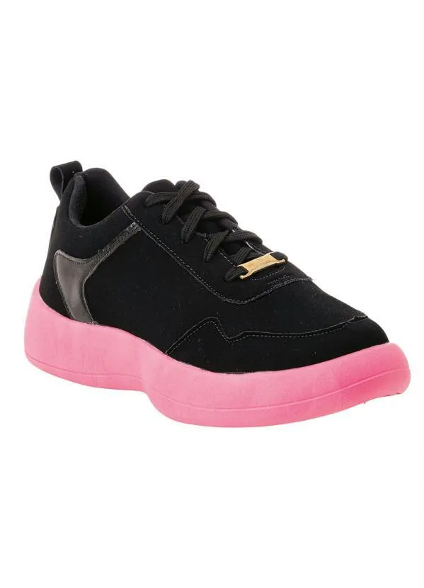 Perfecta - Tênis Casual Rosa em Nobuck