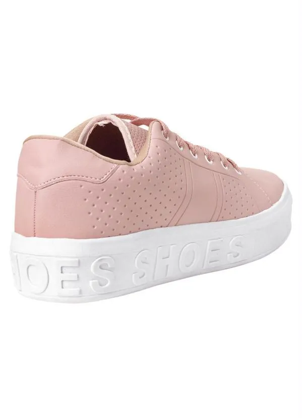 Perfecta - Tênis Casual Rosa em Sintético 2
