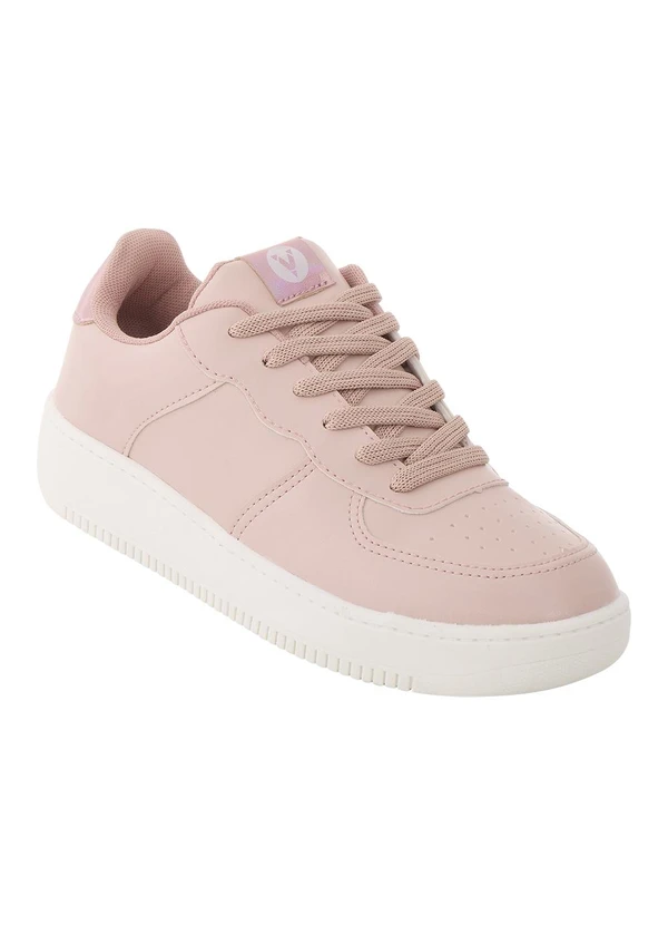 Perfecta - Tênis Casual Rosê em Sintético