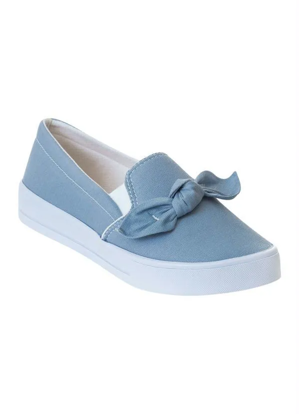 Perfecta - Tênis Feminino Azul com Laço