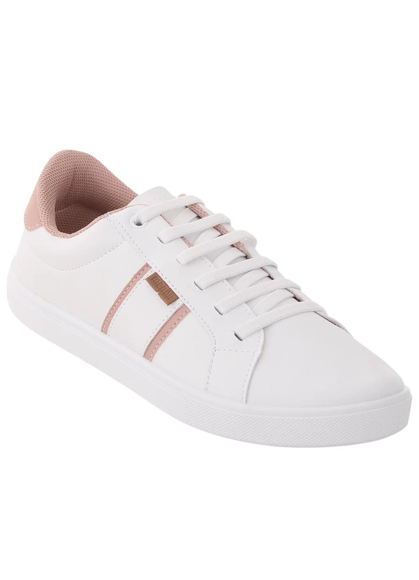 Perfecta - Tênis Feminino Branco com Cadarço em Elástico