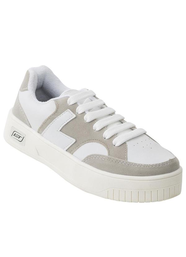 Tnis Feminino (Cinza) com Detalhes em Camura