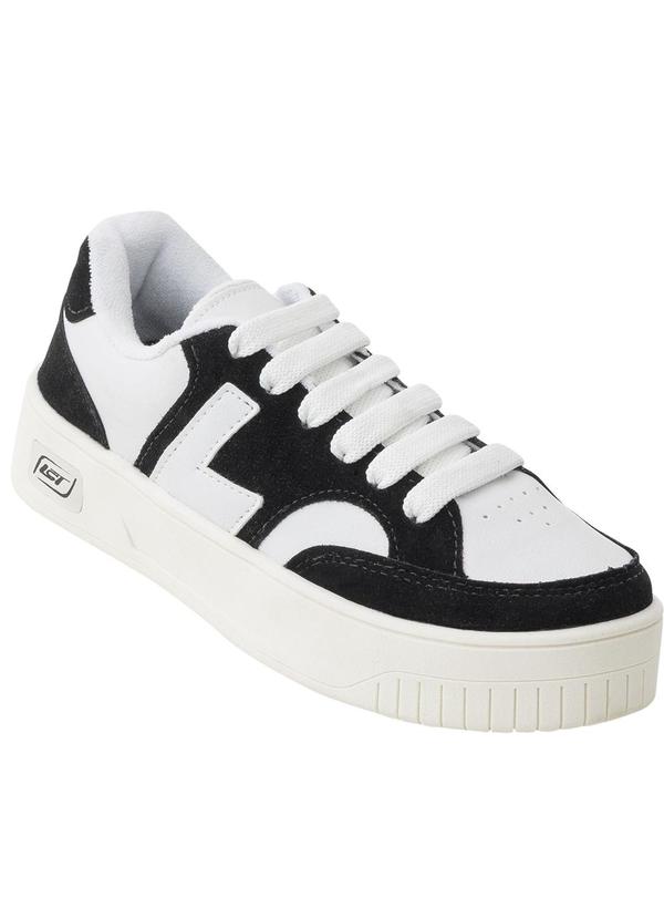 Tnis Feminino (Preto) com Detalhes em Camura