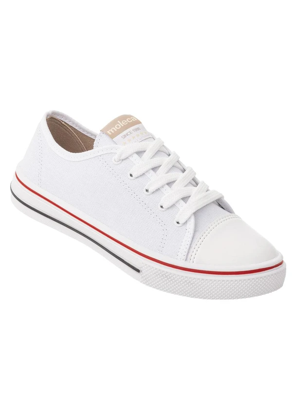 Tênis Feminino Tenis Moleca Verniz Tênis Moleca Branco Em Lona E