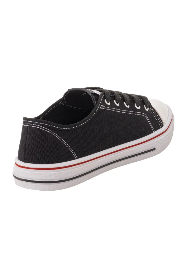 Tênis Moleca Preto em Lona e Verniz Multimarcas
