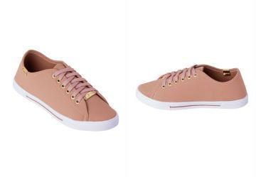 Tnis Nude com Detalhes Dourado