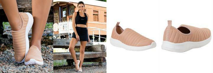 Tnis Esporte Bege em Tecido